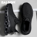 Men's Black Jogging Shoes Breathable Casual Sneakers