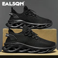 Men's Black Jogging Shoes Breathable Casual Sneakers