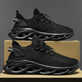 Men's Black Jogging Shoes Breathable Casual Sneakers